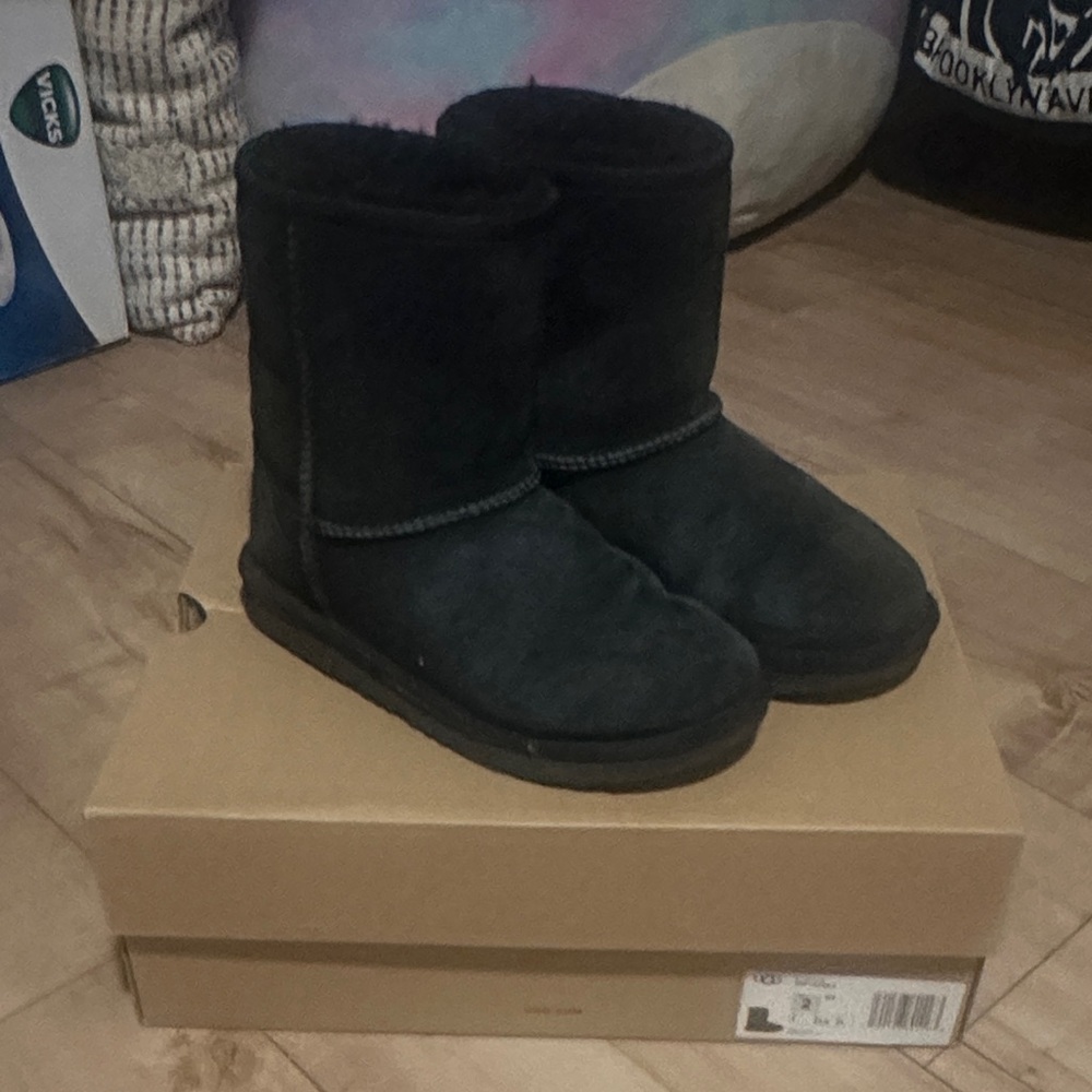 UGG Kids Black Classic Short Boots